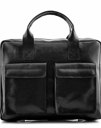 Elegancka torba na laptopa 15,6 skórzana lakierowana belveder BVL82, Belveder