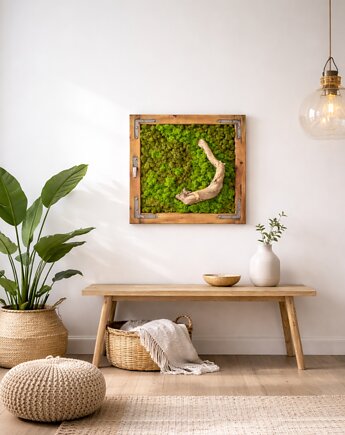 "Okno" - obraz, dekoracja, duży obraz z mchu, Projekt320