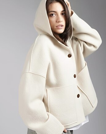 Kurtka 100% Merino WEŁNA GOTOWANA, Poppi