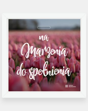 Ramka Skarbonka dla Mamy morze tulipanów, Ramka Skarbonka