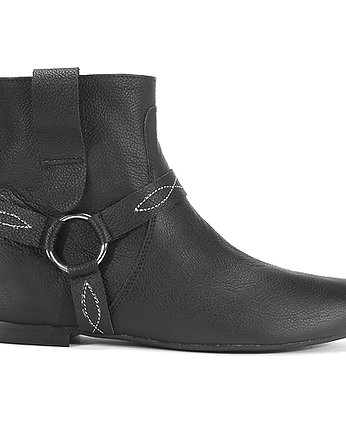 Botki DAMSKIE TAYLOR CZARNE, Rita Krzysiek HANDMADE SHOES