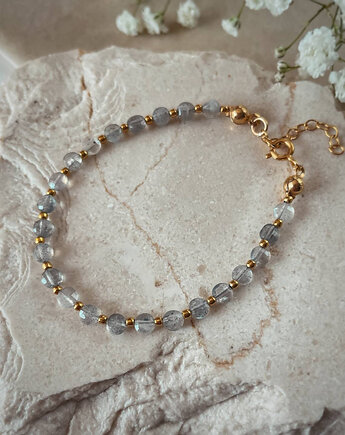 Bransoletka pozłacana z kamieni naturalnych Labradoryt, Bring Biżuteria