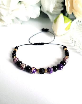 OCHRONA i SPOKÓJ Queen of dark z Turmalinem i Jaspisem cesarskim- fiolet, Seylla pracownia