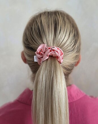 Gumka jedwabna, scrunchie, cherry MIDI, Capillum