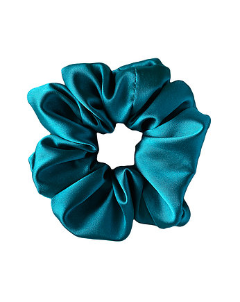 Satynowa gumka do włosów scrunchie Szmaragd RÓŻNE MODELE, Nandi