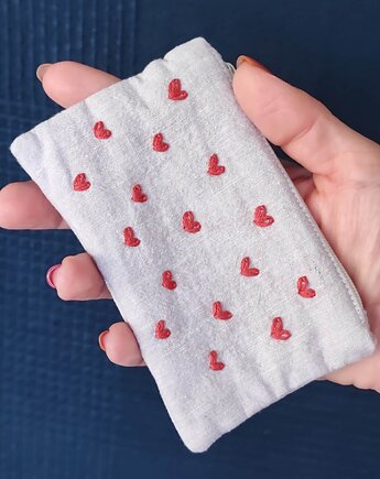 Mini saszetka haftowana serduszka, mi.KREO