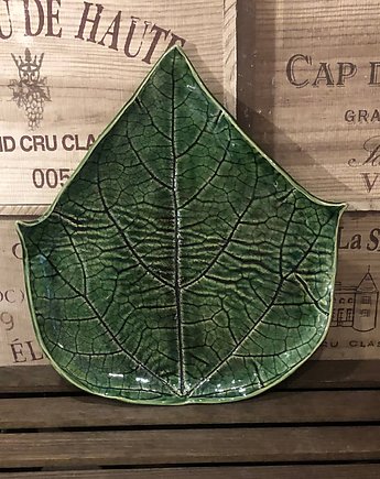 Patera zielony liść, Ceramika Echo