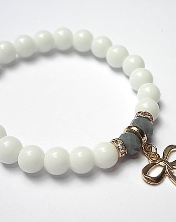 White bow  /07-2014/ - bransoletka, KiKa pracownia