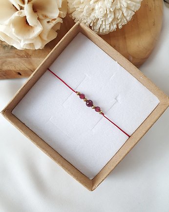 Bransoletka z granatem, LEI handmade 