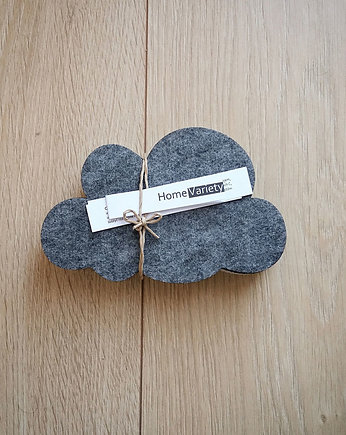 Filcowe chmurki pod kubek, szare, 6szt., home variety