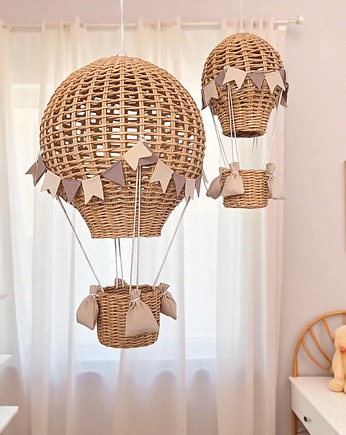 Balon dekoraciyny do pokoju dziecka zestaw , Balon z koszem, DekOlli