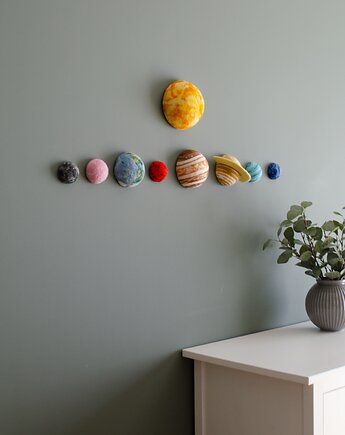 Zestaw planet układu Słonecznego - kosmiczna dekoracja na ścianę dziecięcą, Fetroll