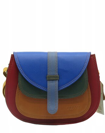 Torebka damska na ramię skórzana pojemna kolorowa ze skrawków eko OLIVKA, Olivka Warsaw