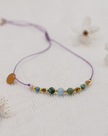Bransoletka Ryby - Akwamaryn Turkus Opal, w hand works