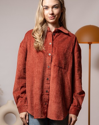 Bawełniana sztruksowa koszula, MAUVE AMELIA, Yanowska