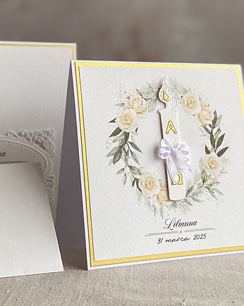 Kartka na chrzest z pudełkiem i kopertą, C53, Anna Art and Crafts