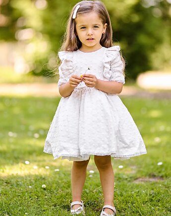 Piękna muślinowa haftowana sukienka z koronką Camile, AL DA