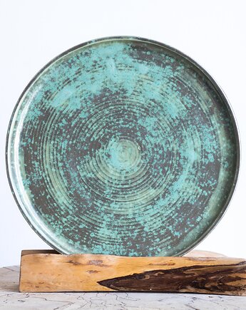 Talerz toczony  19,5 cm, rękodzieło, studnia ceramiczna