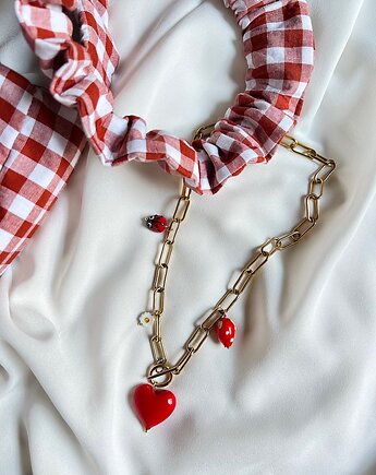 Kolorowy naszyjnik z serduszkiem, MaLa Jewellery
