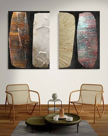 Tylko jeden komplet w tej cenie - 2 obrazy strukturalne, art and texture