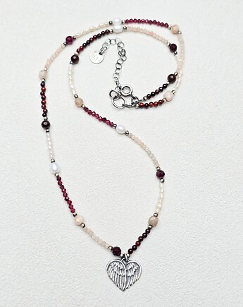 Delikatny Naszyjnik Skrzydlate Serce, ILEA