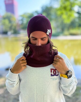 Męski bawełniany komin Bordo, Brain Inside