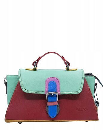 Torebka damska skórzana retro do ręki regulowany pasek elegancka eko OLIVKA, Olivka Warsaw