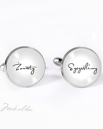 Żonaty - Szczęśliwy - spinki + pudełeczko, Makaliboo