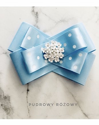 Brosza Baby Blue z Kwiatkami New, Pudrowy Różowy