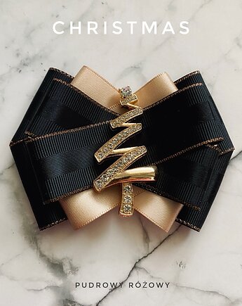Brosza z Modową Choinką   Mikołajki Święta, Pudrowy Różowy
