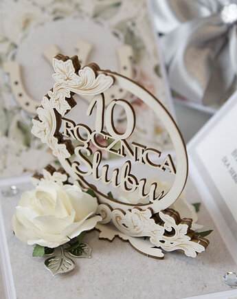 10 rocznica ślubu, aluminiowe gody, exploding box, kartka 3d, Papiernik