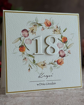 Kartka urodzinowa z kopertą prezentową, BH 65c, Anna Art and Crafts