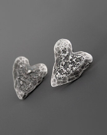 Kolczyki Serca - srebro, Pastelove Jewelry
