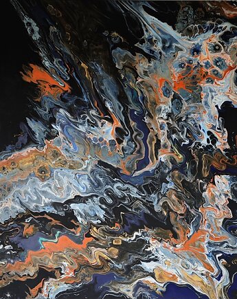 Duży obraz abstrakcyjny 100x120 cm, Joanna Bilska