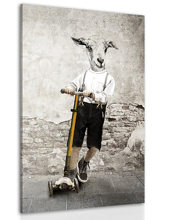 OBRAZ NA PŁÓTNIE- Kozioł, Koziołek - 60x80cm, NOWdeco