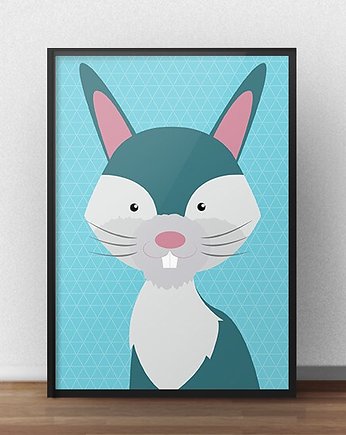 Plakat z królikiem dla dzieci A3 (297mm x 420mm), scandiposter