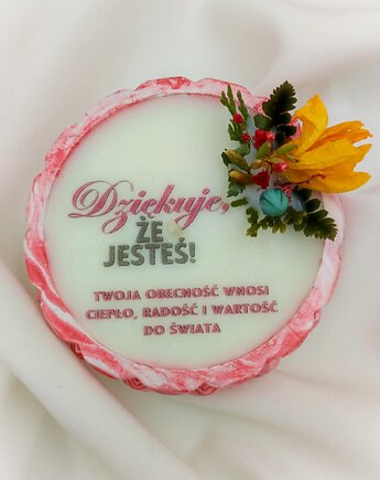 Świeca sojowa Dziękuję, że jesteś, Swiecznikowo