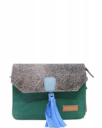 Torebka zamszowa, elegancka, skórzana, zamsz, ozdobny chwost eko OLIVKA, Olivka Warsaw