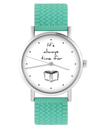 Zegarek - Time for book - silikonowy, turkus, yenoo