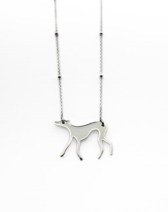 Naszyjnik "Chart na spacerku" srebrny, Złotnia