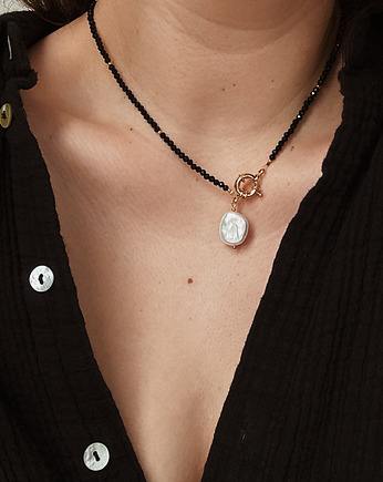Naszyjnik Onyks z perłą, Chmolowska Jewellery