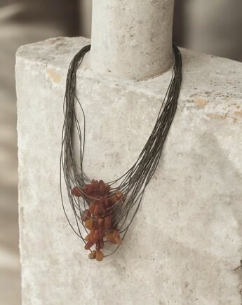 Surowy Bursztyn bałtycki Komplet biżuterii, galeria nuit