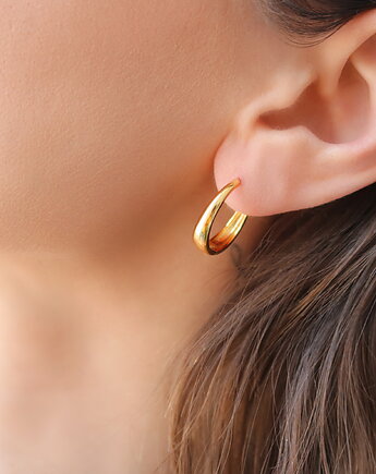 Kolczyki koła 20mm- srebro 925 pozłacane, Coccola JEWELLERY