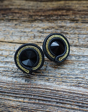 Czarne kolczyki soutache, Mró Soutache
