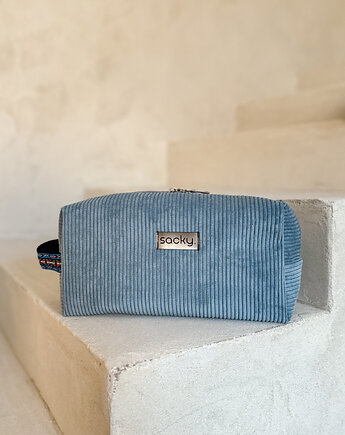 Kosmetyczka sztruksowa boho blue, sacky bag
