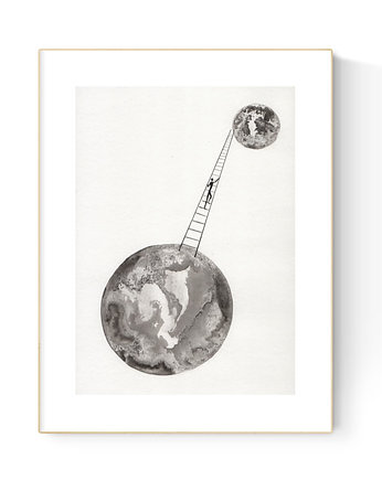 grafika 21X30 cm wykonana ręcznie, MiniMalArt