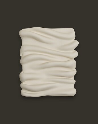 Folds No.3 - rzeźba ścienna, obraz strukturalny 43x33 cm, Qualia Artstudio