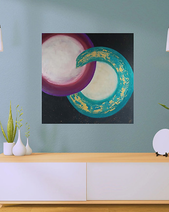 Słońce i Księżyc 80x80 Abstrakcja do domu
