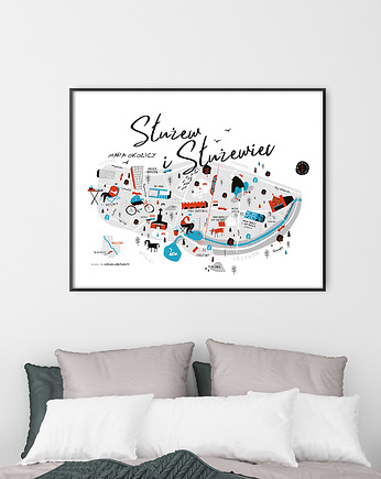 Warszawa Służew/Służewiec Mapa plakat 70x50 cm, Cyrografik