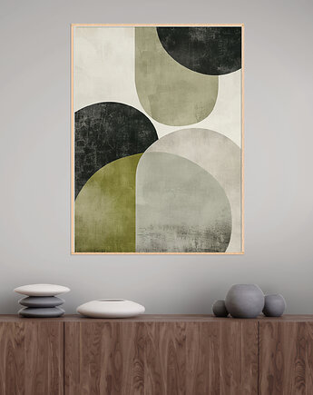 Geometria natury - Plakat, druk - Minimalizm, Boho, Loft #1, Black Sapphire Art